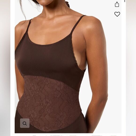 WeWoreWhat Brown Lace Slip Maxi Dress - Picture 4 of 6